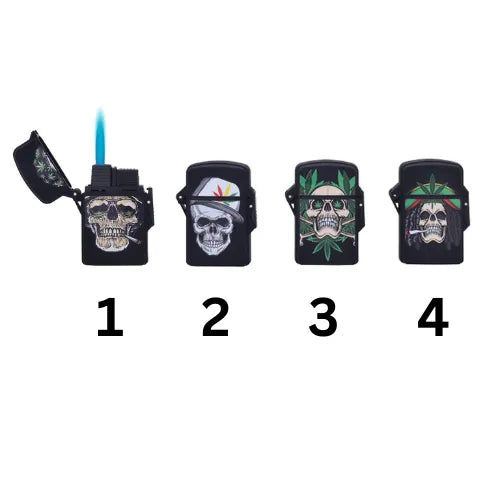 Briquet tempête Skull avec Jetflame