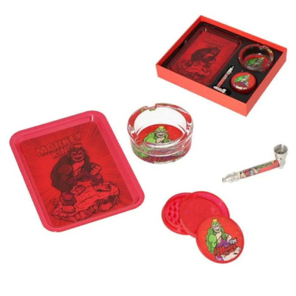 Monkey Grinder Set 4-piece in red