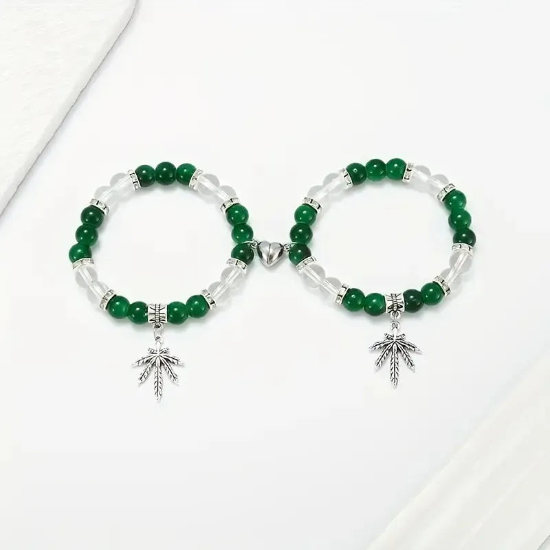 Armband Cannabisblad 2-delige set
