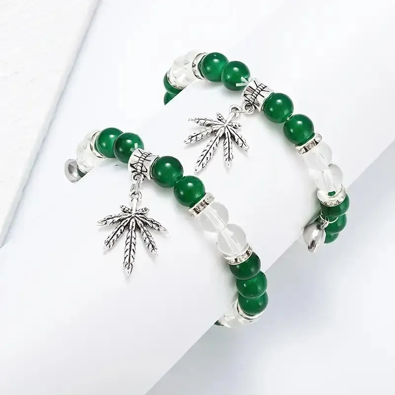 Armband Cannabisblad 2-delige set