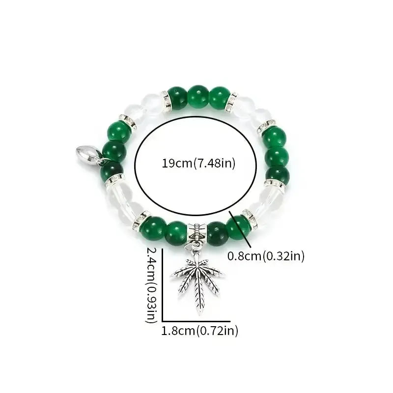 Armband Cannabisblad 2-delige set