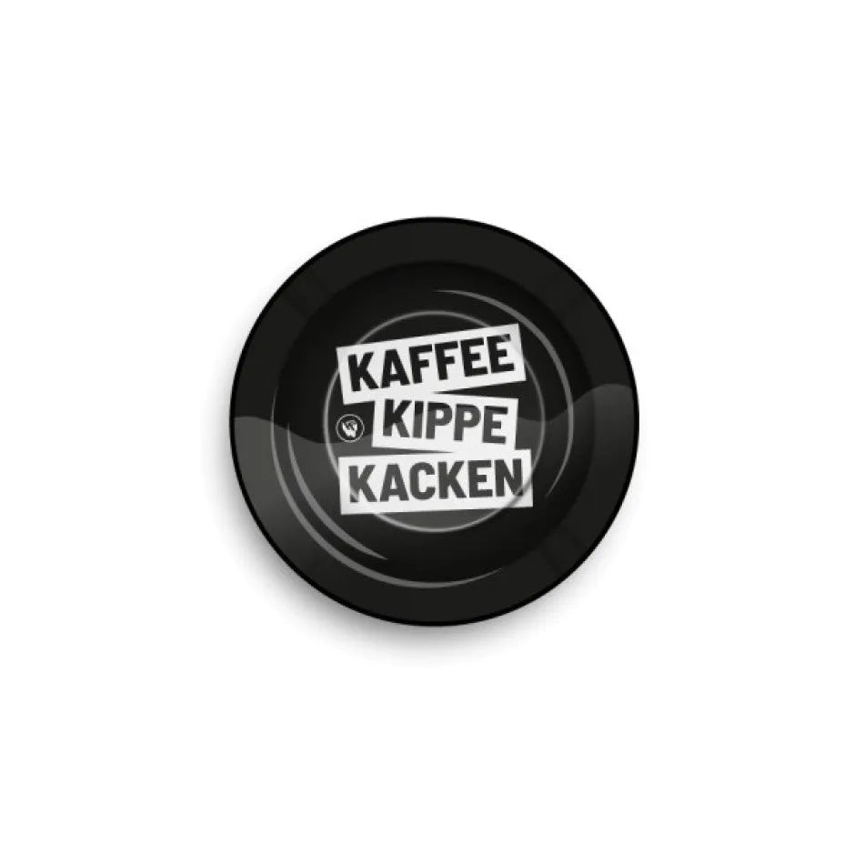 FIRE-FLOW™ Cinzeiro de Metal Kaffee Kippe Kacken, Ø: 14 cm