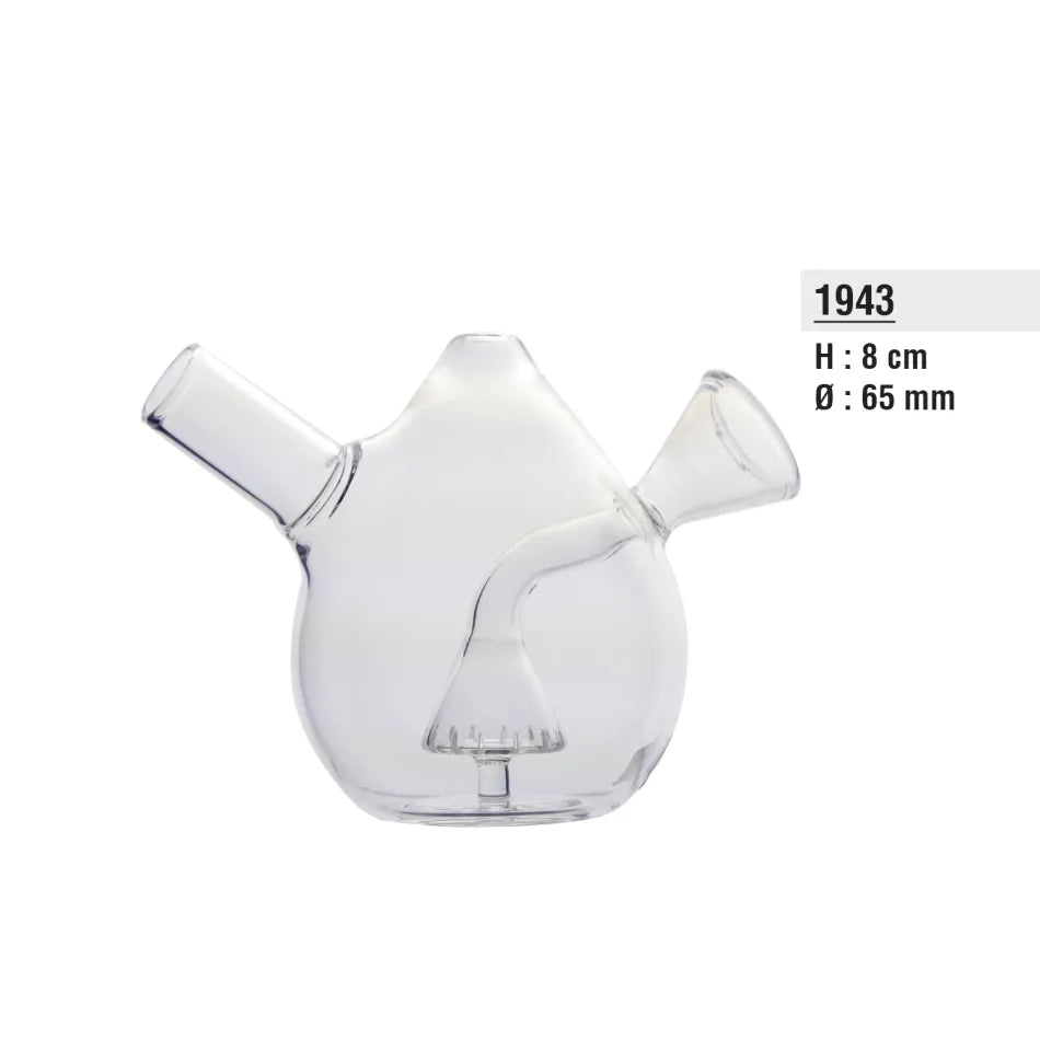 Glass with integrated pipe and cigarette/Joint holder