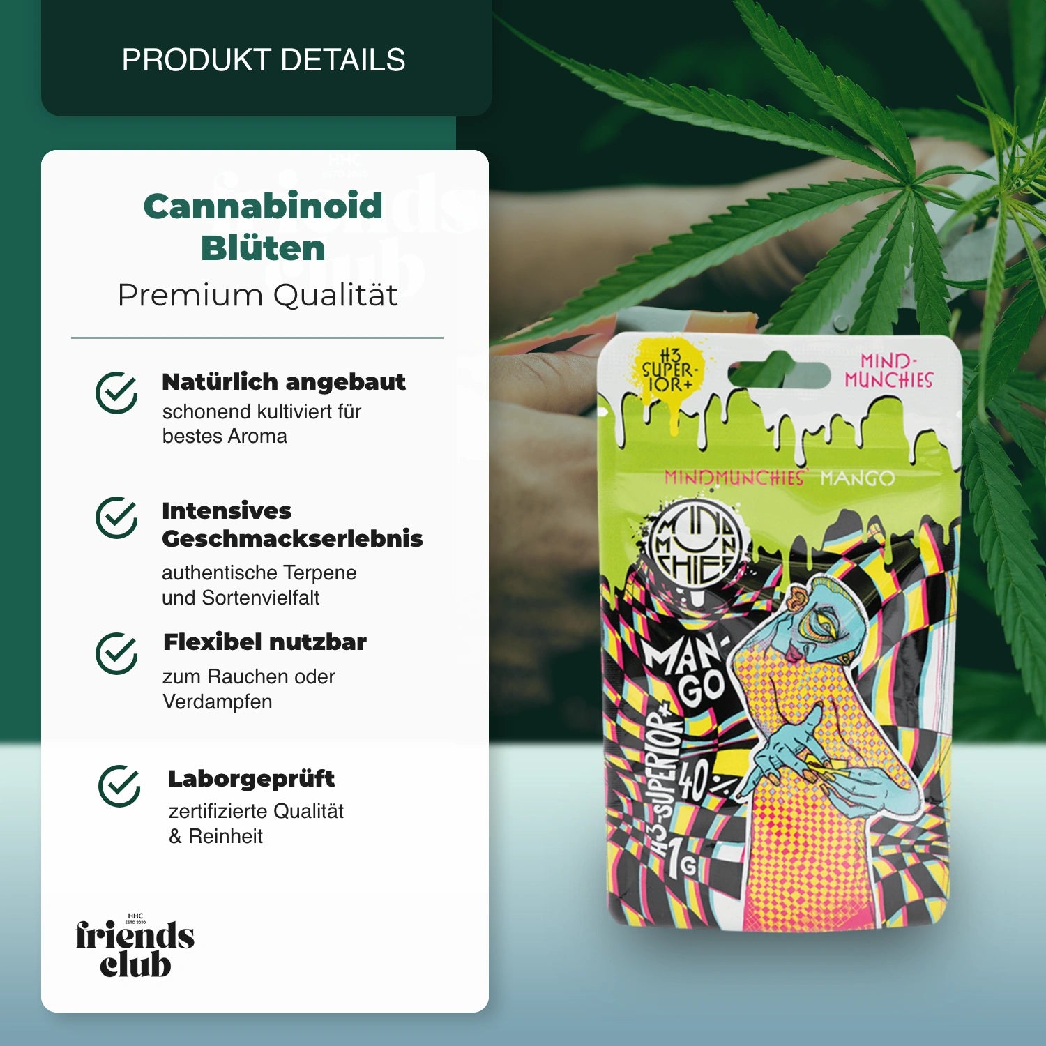 H3 Flores Manga 1g - hhcfriends