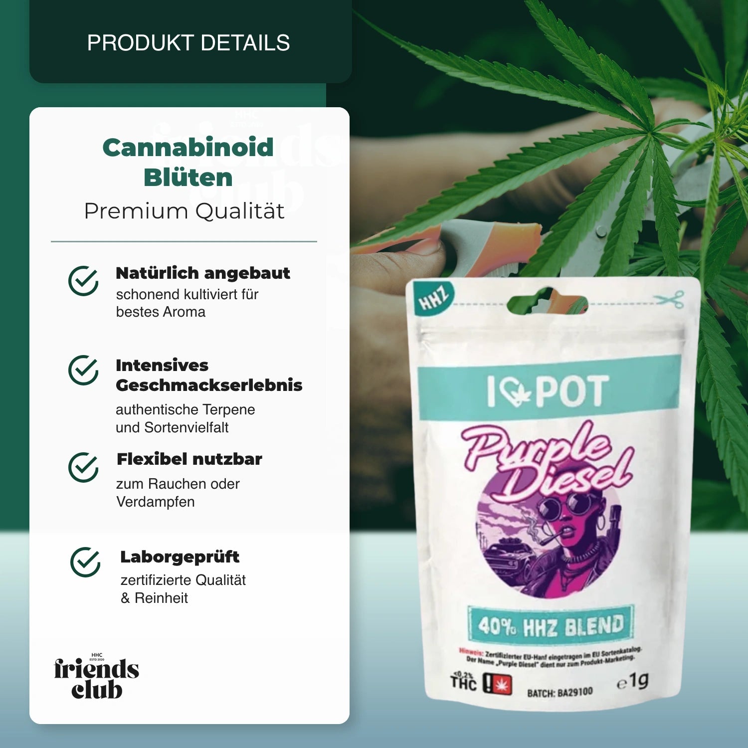 HHZ Flower Purple Diesel 40% 1g-Smagro GmbH