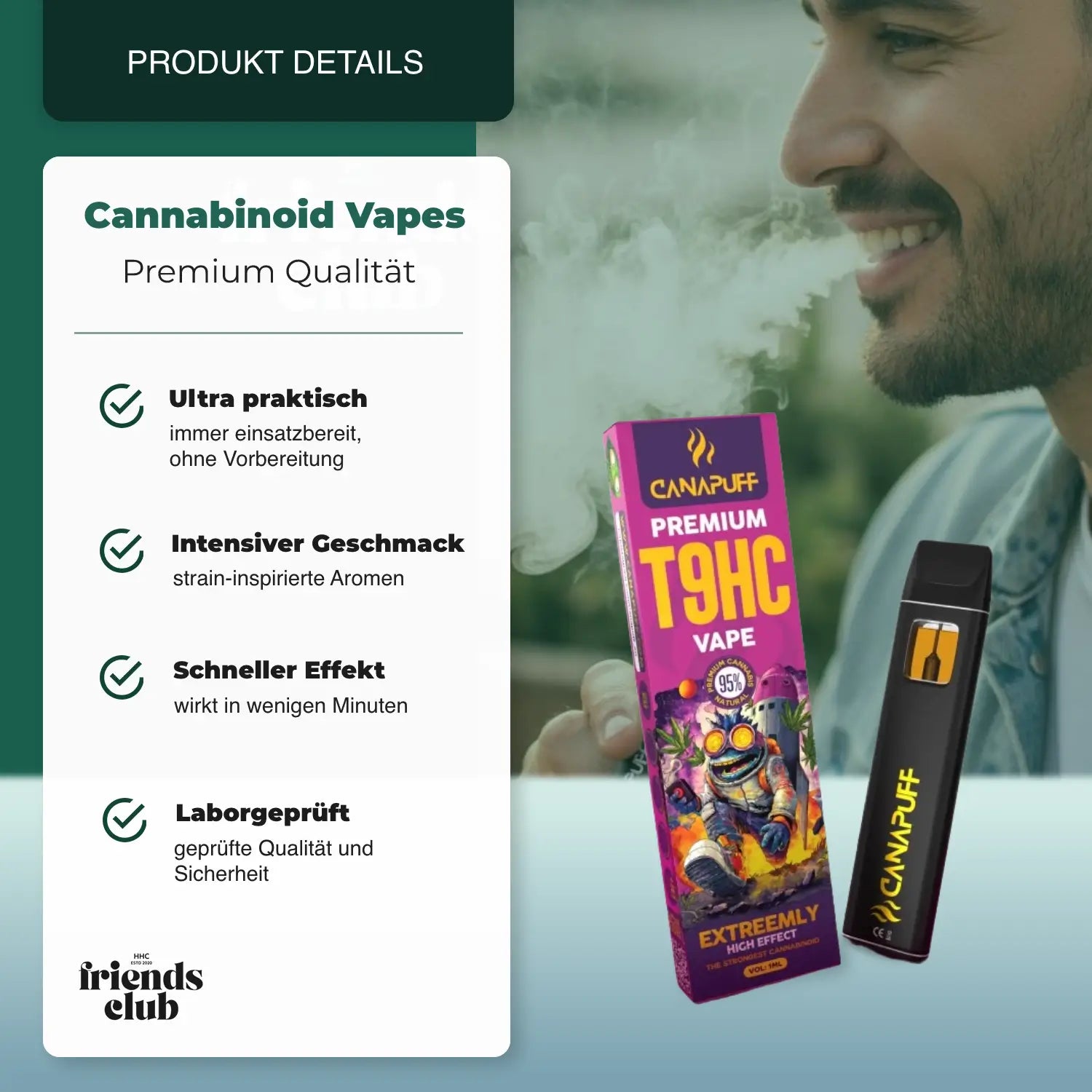 T9HC Vape Extremely 95% 1ml - hhcfriends