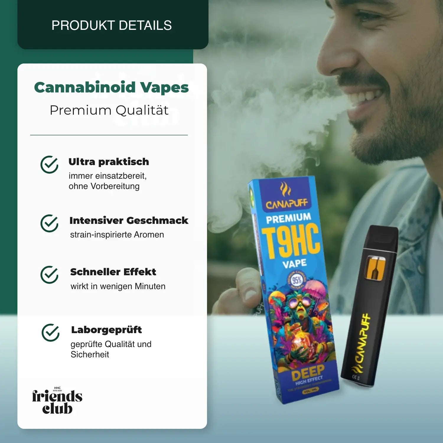 Vaper T9HC Deep 95% 1ml - hhcfriends