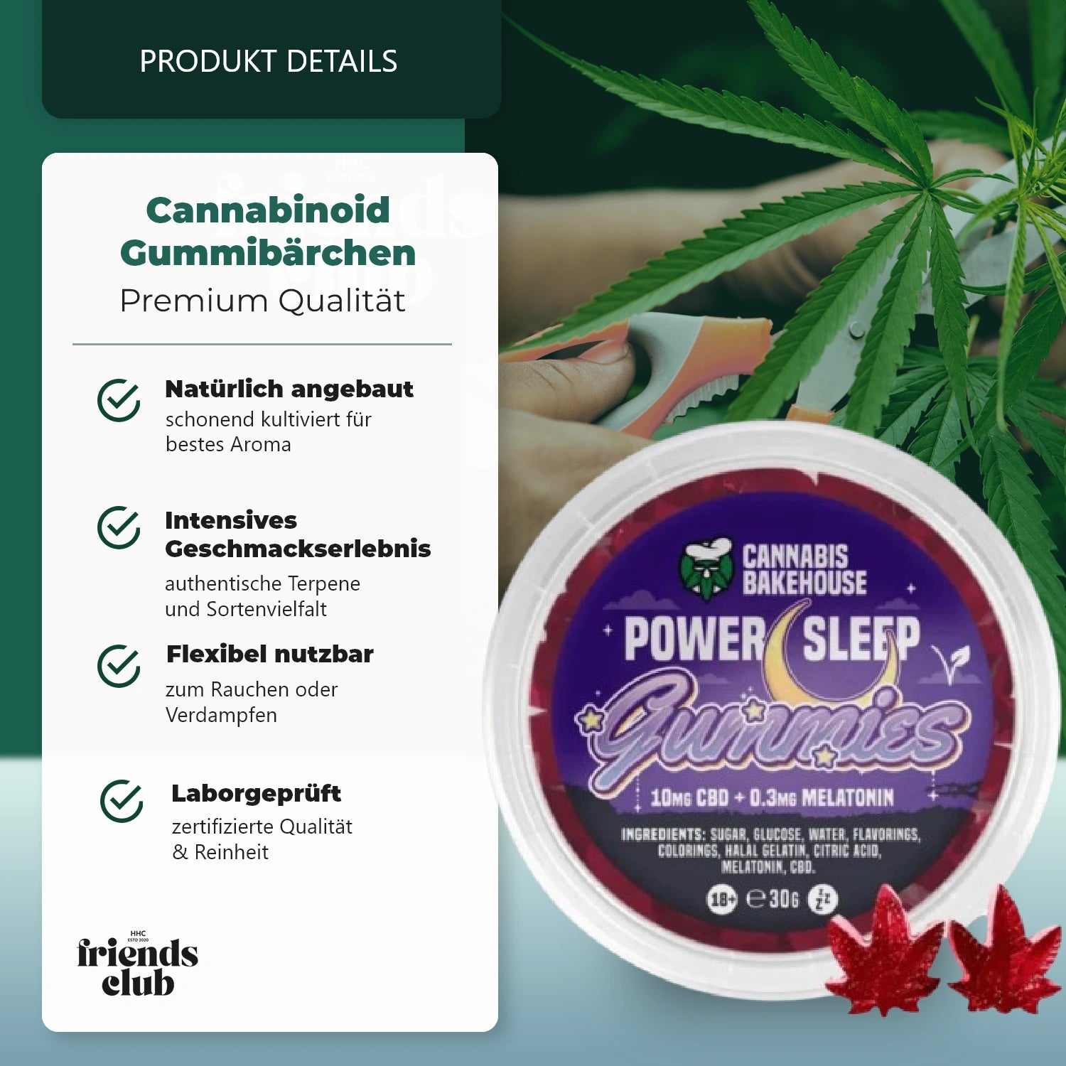 CBD Gominolas aromáticas para dormir Leaves BLACKCURRANT 30g-HHCFriends