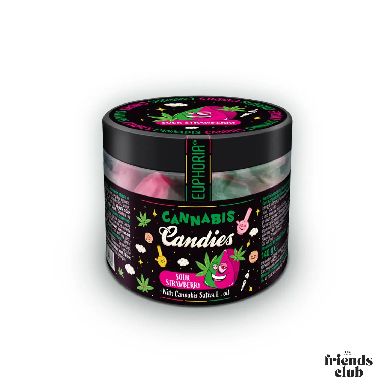 Euphoria Cannabis Sour Gummies Strawberry