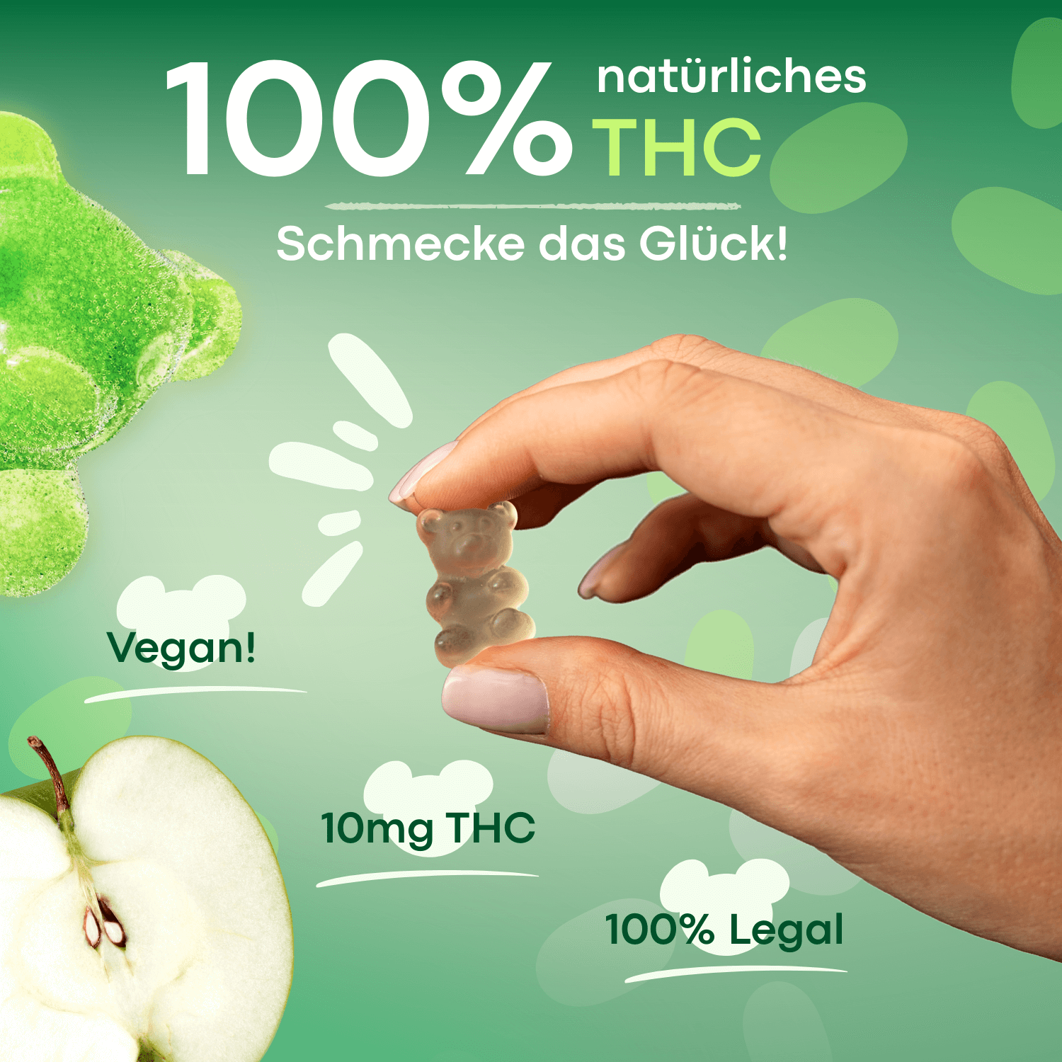 THC Gummies - Green Apple (5 pieces) - Smagro GmbH