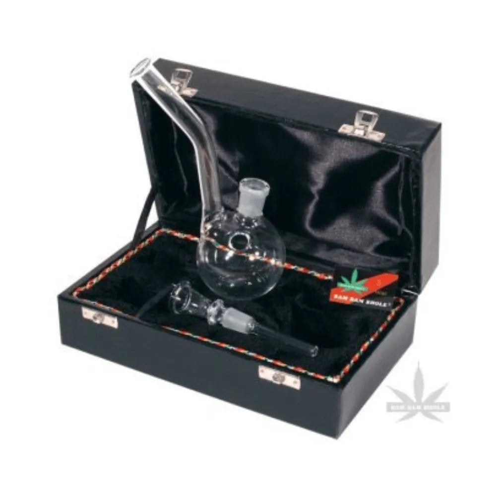 Bong de cristal en maletín 17 cm