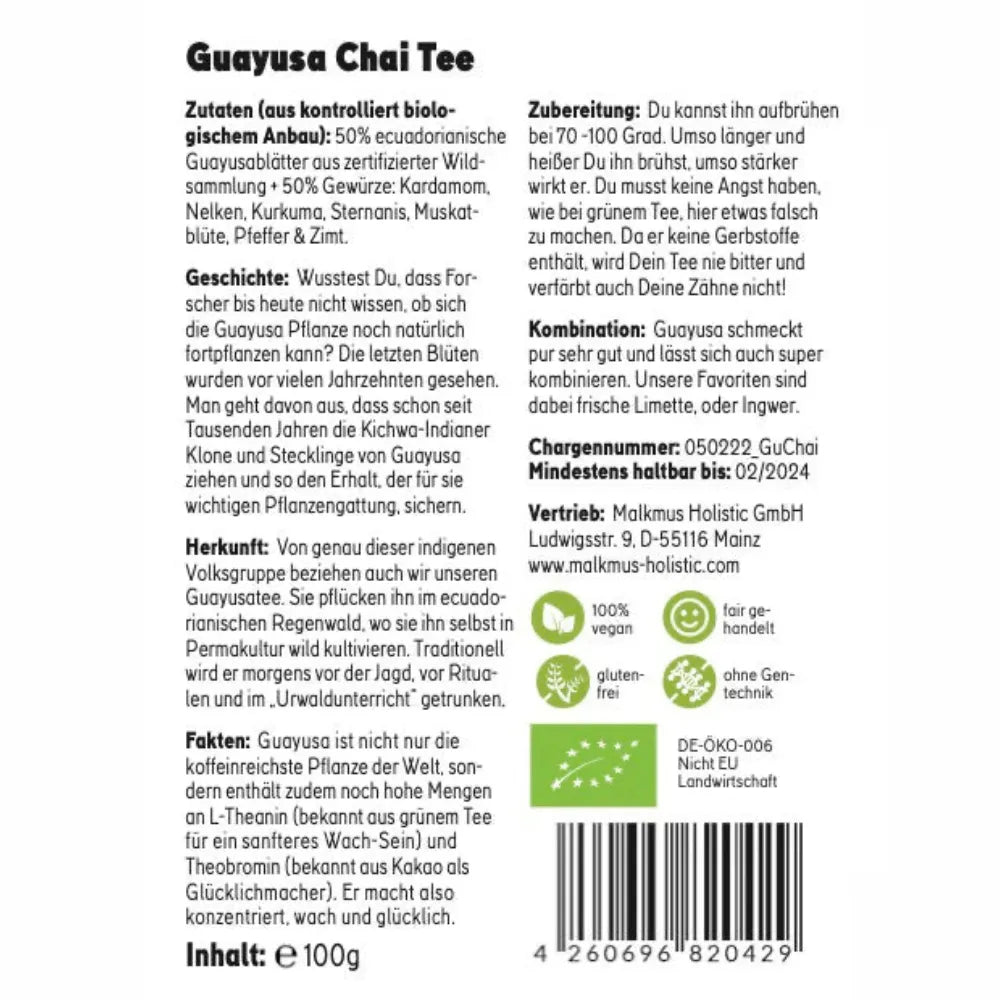 Guayusa Chai Tea 100g