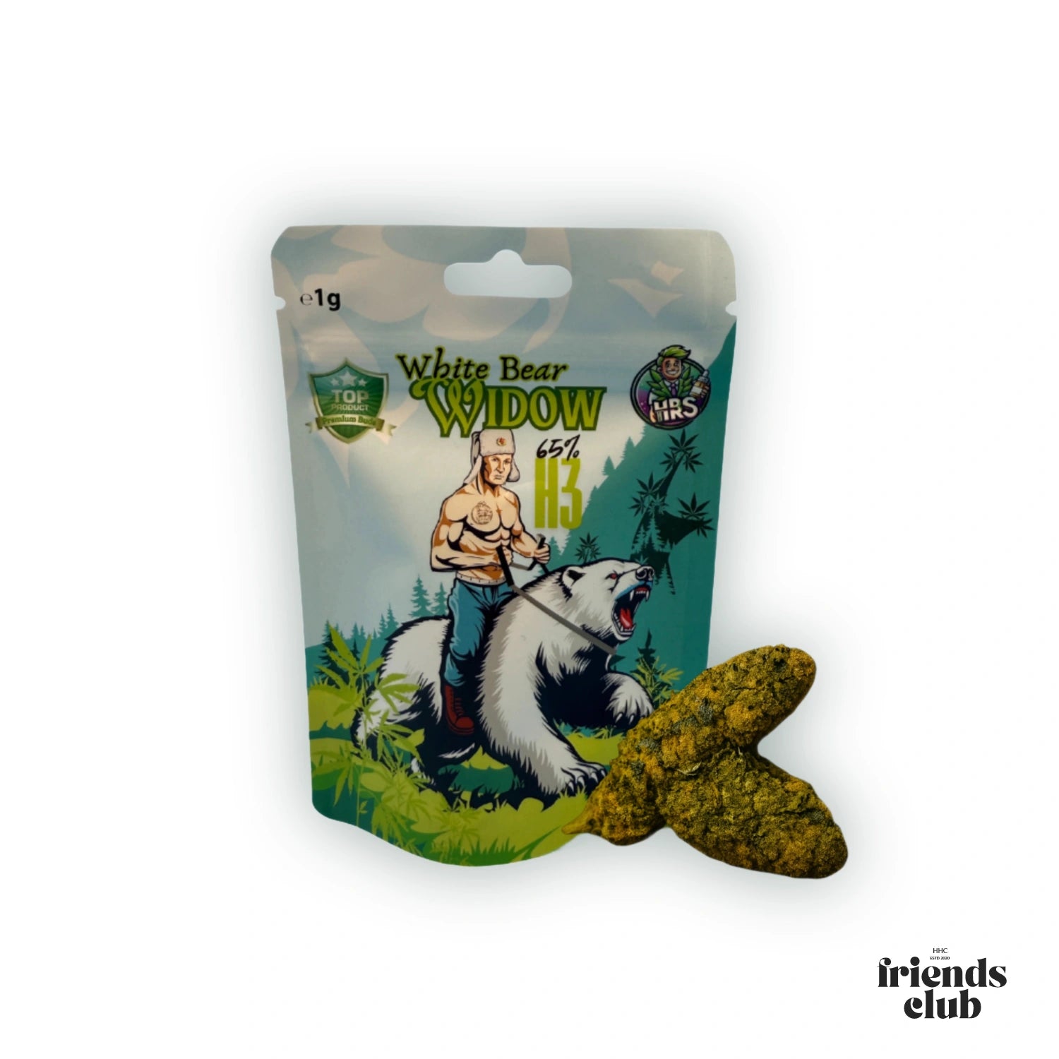 H3 Flowers White Bear Widow 65% 1g-HHCFriends