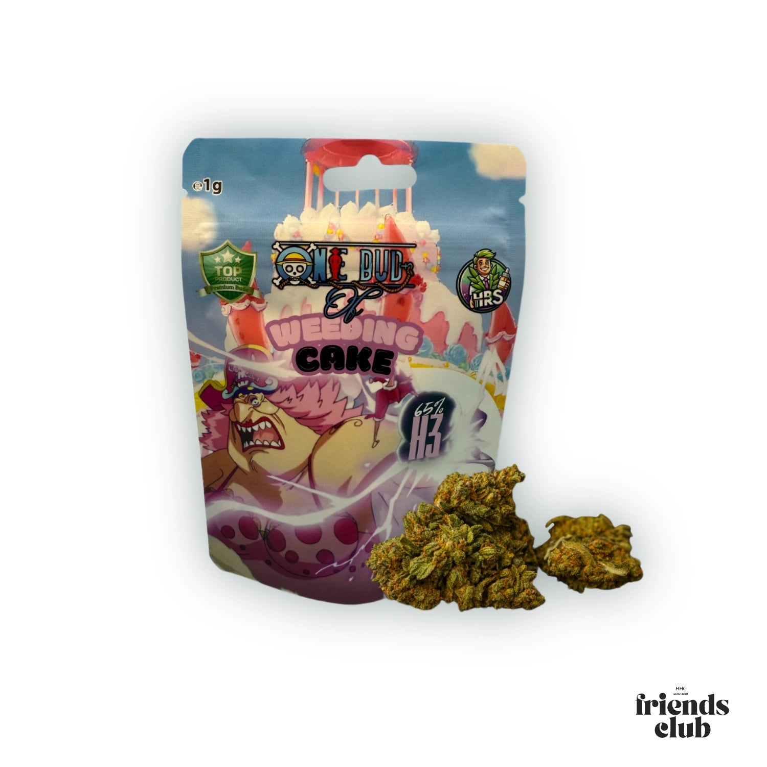 H3 Bloemen Un cogollo de Wedding Cake 65% 1g-HHCFriends