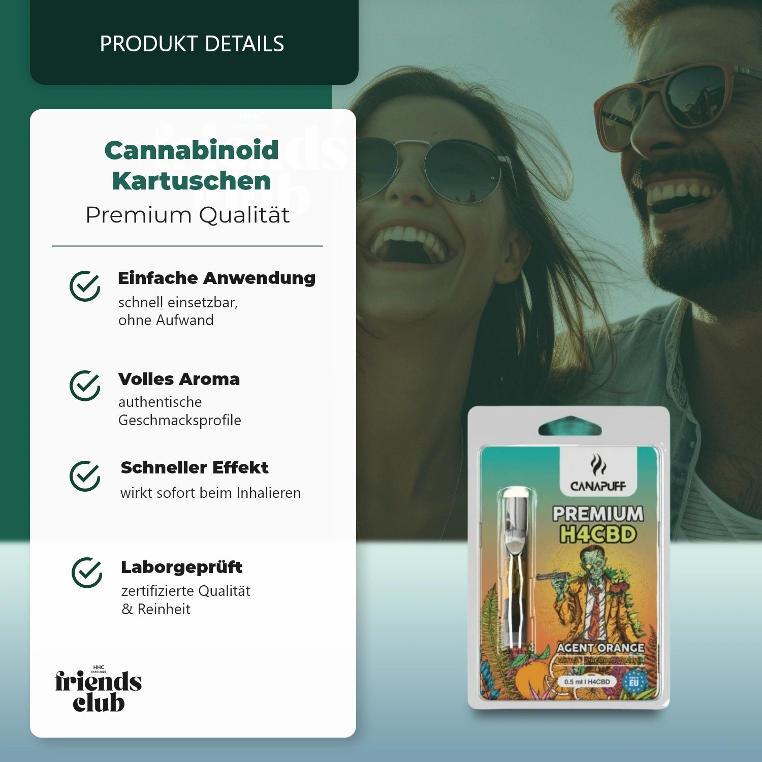 Cartucho H4CBD Agent Orange 1ml-Smagro GmbH