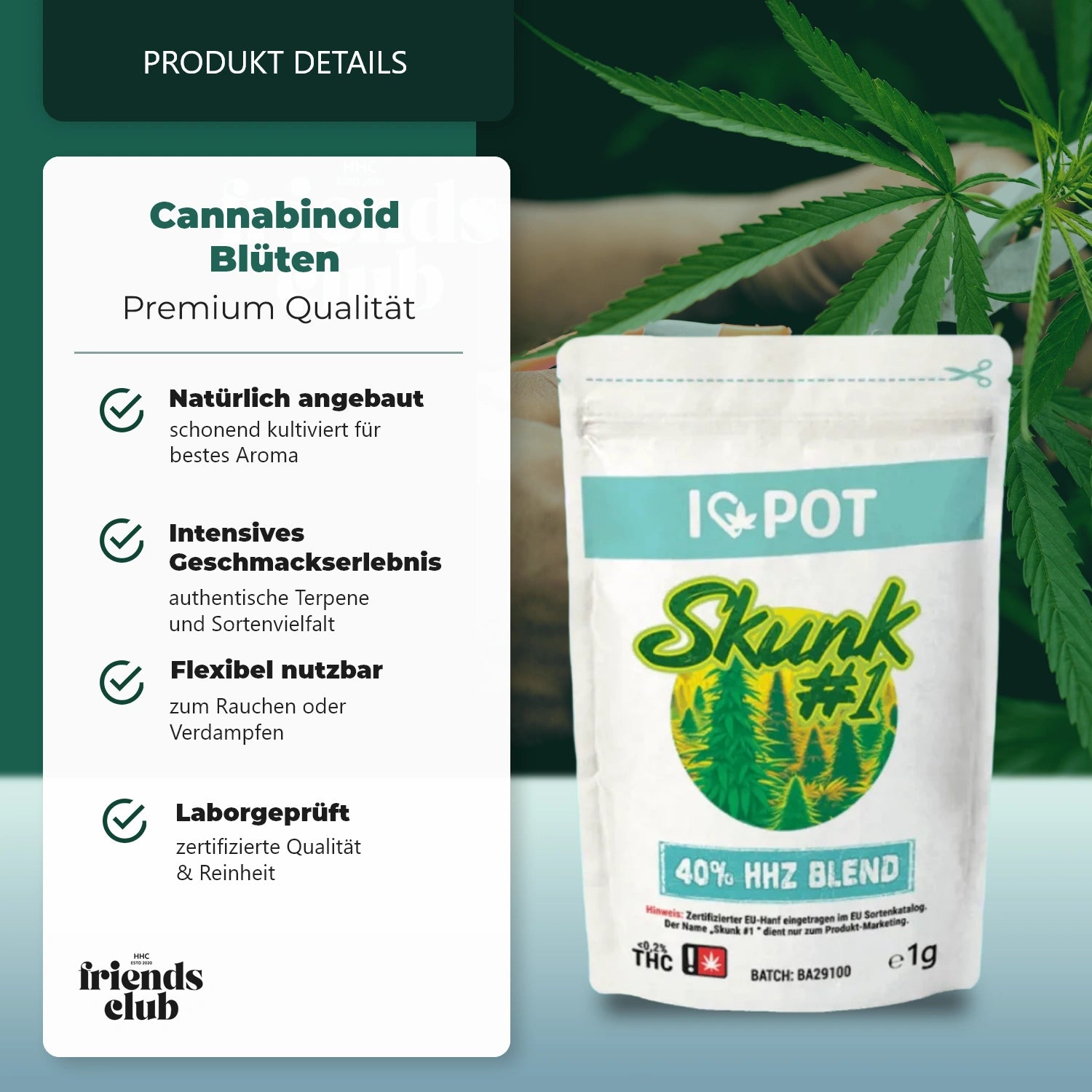 HHZ Flor Skunk 40%-HHCFriends