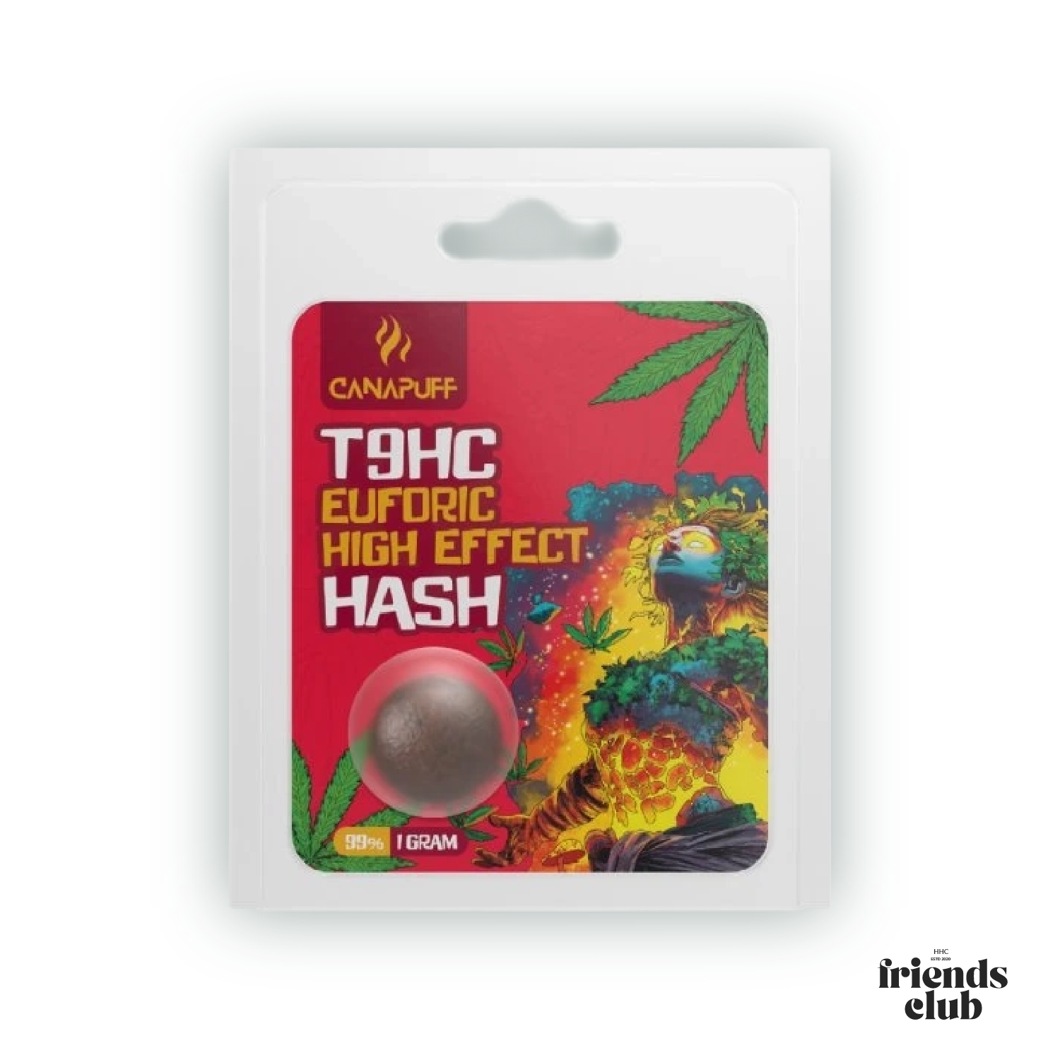 T9HC hash Euforic Effet Fort 99% 1g HHCFriends