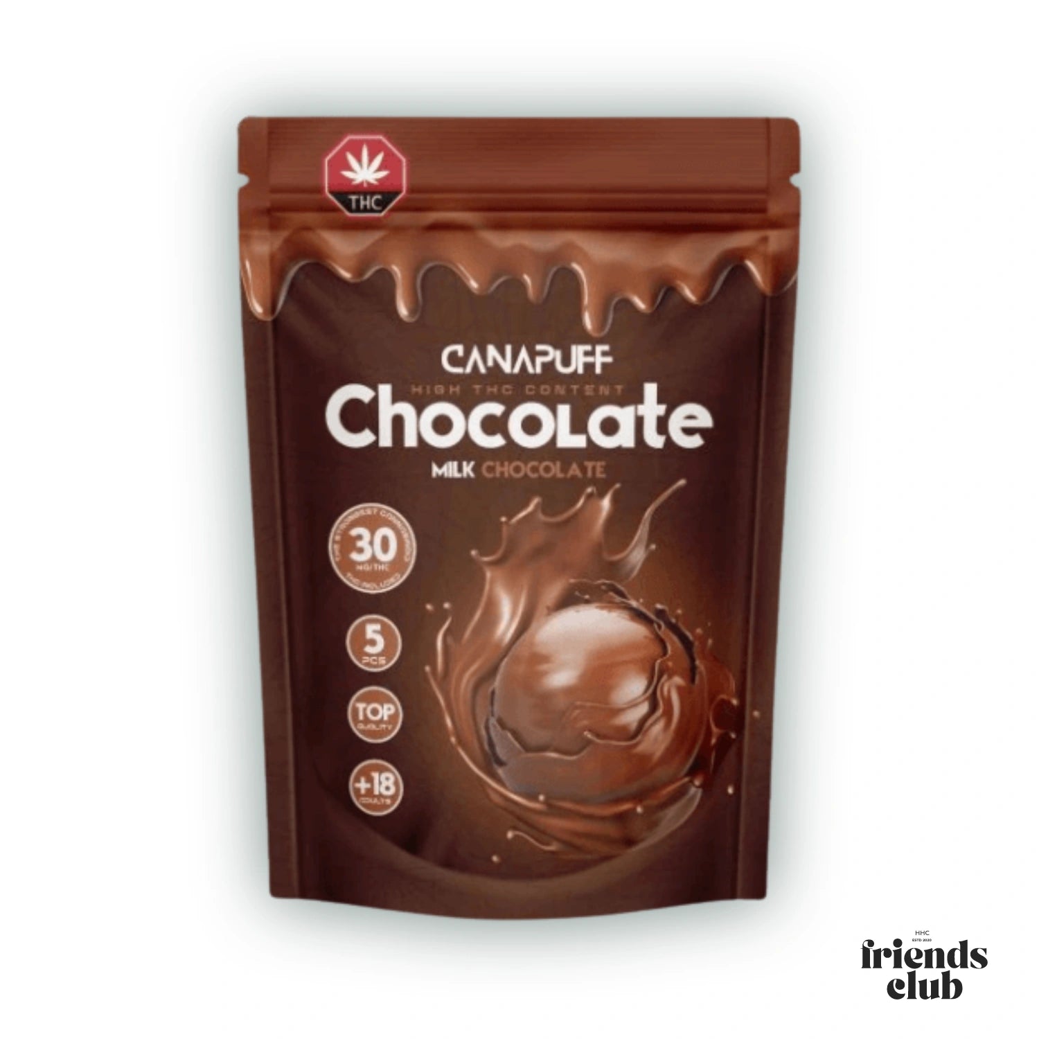 THC Chocolate Milk Chocolate 20g HHCFriends