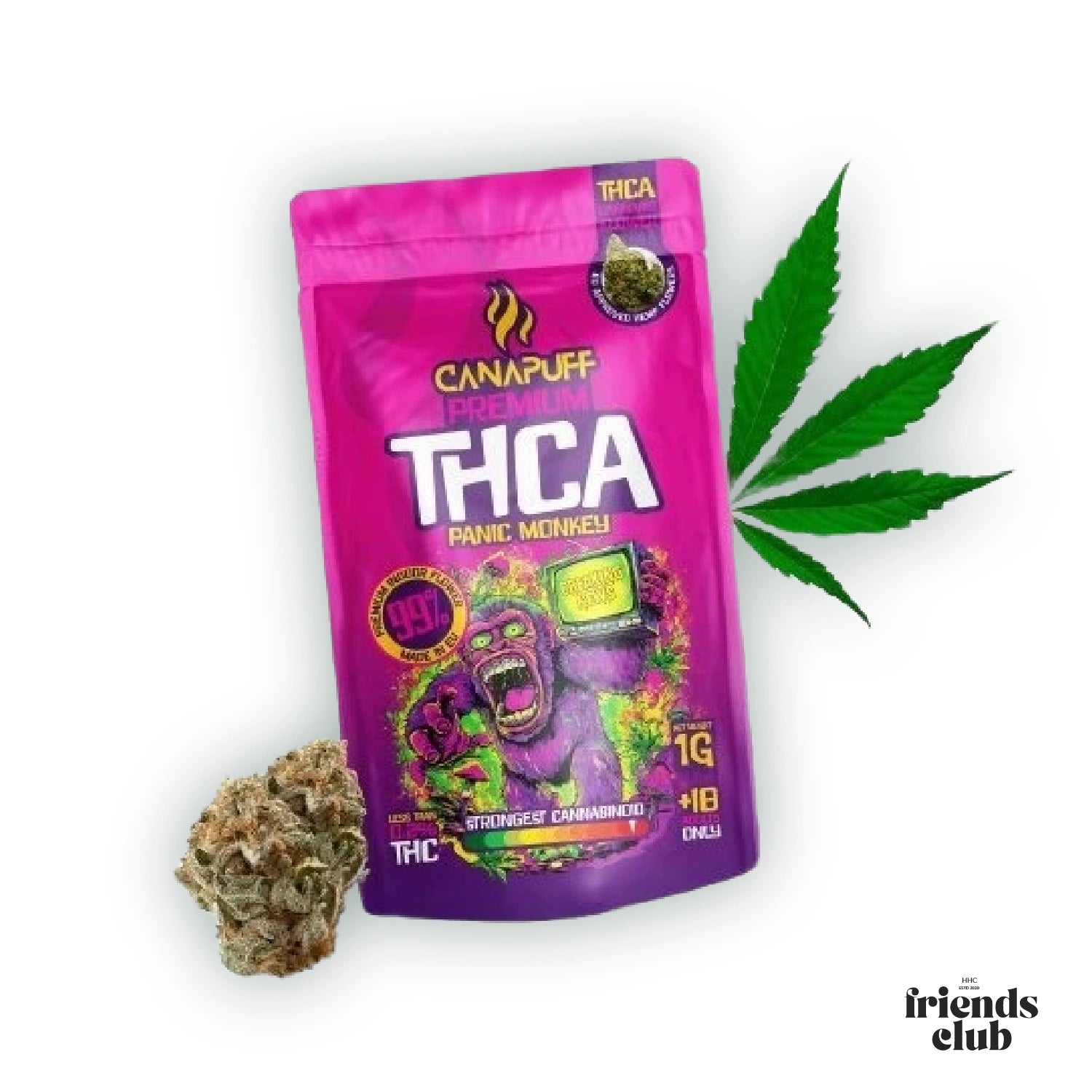 THCA Flowers Panic Monkey 99%-HHC Friends