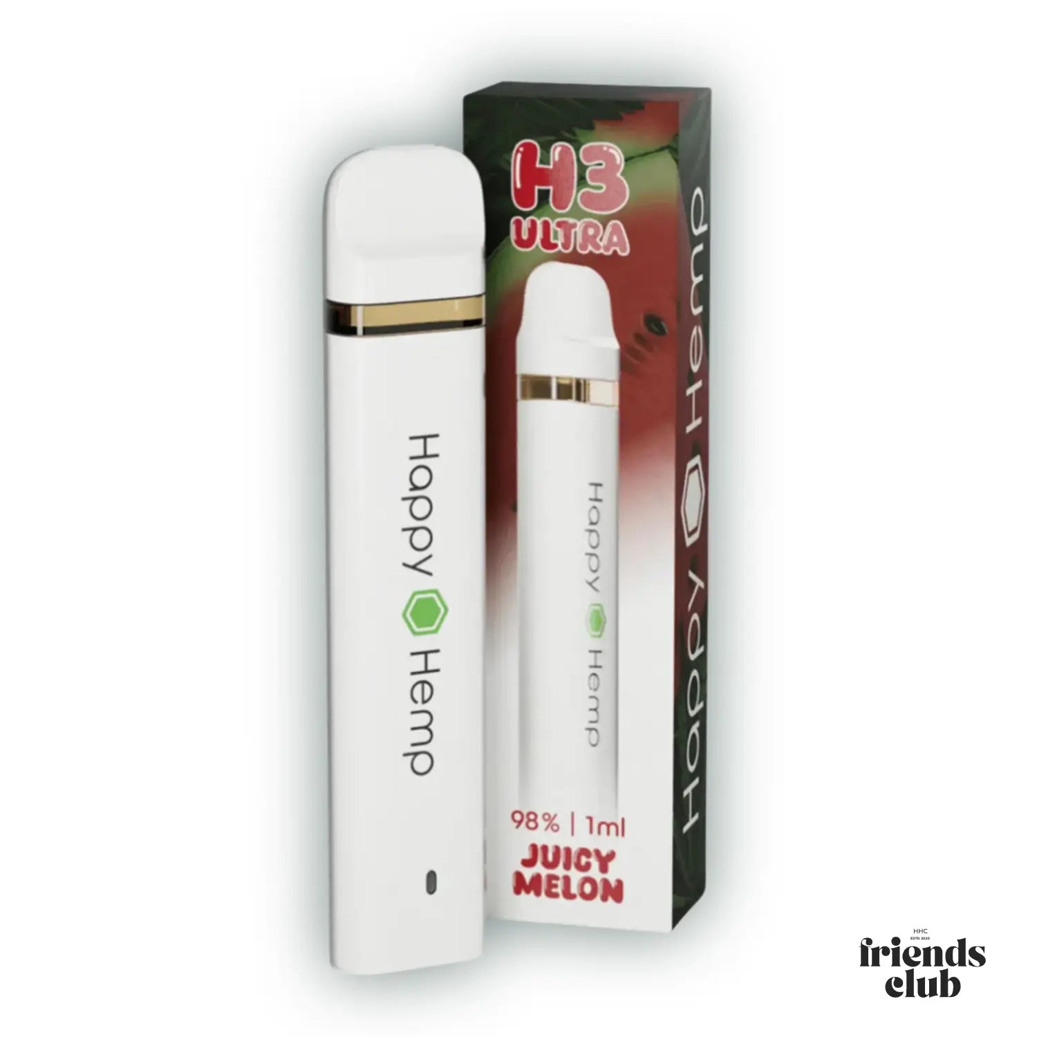 Happy Hemp H3 Ultra Juicy Watermelon 1ml Vape - hhcfriends