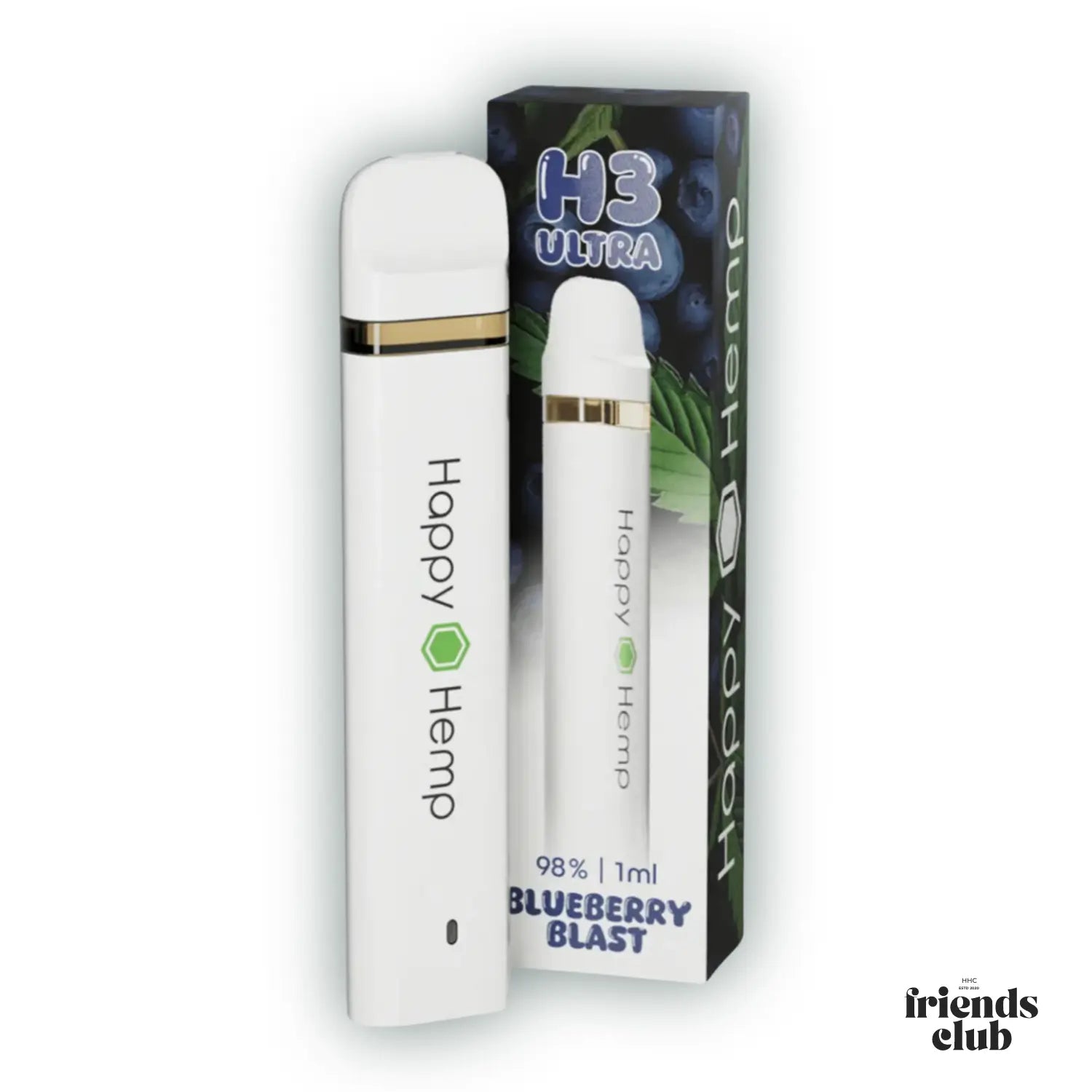 Happy Hemp H3 Ultra Blueberry Blast 1ml Vape - hhcfriends