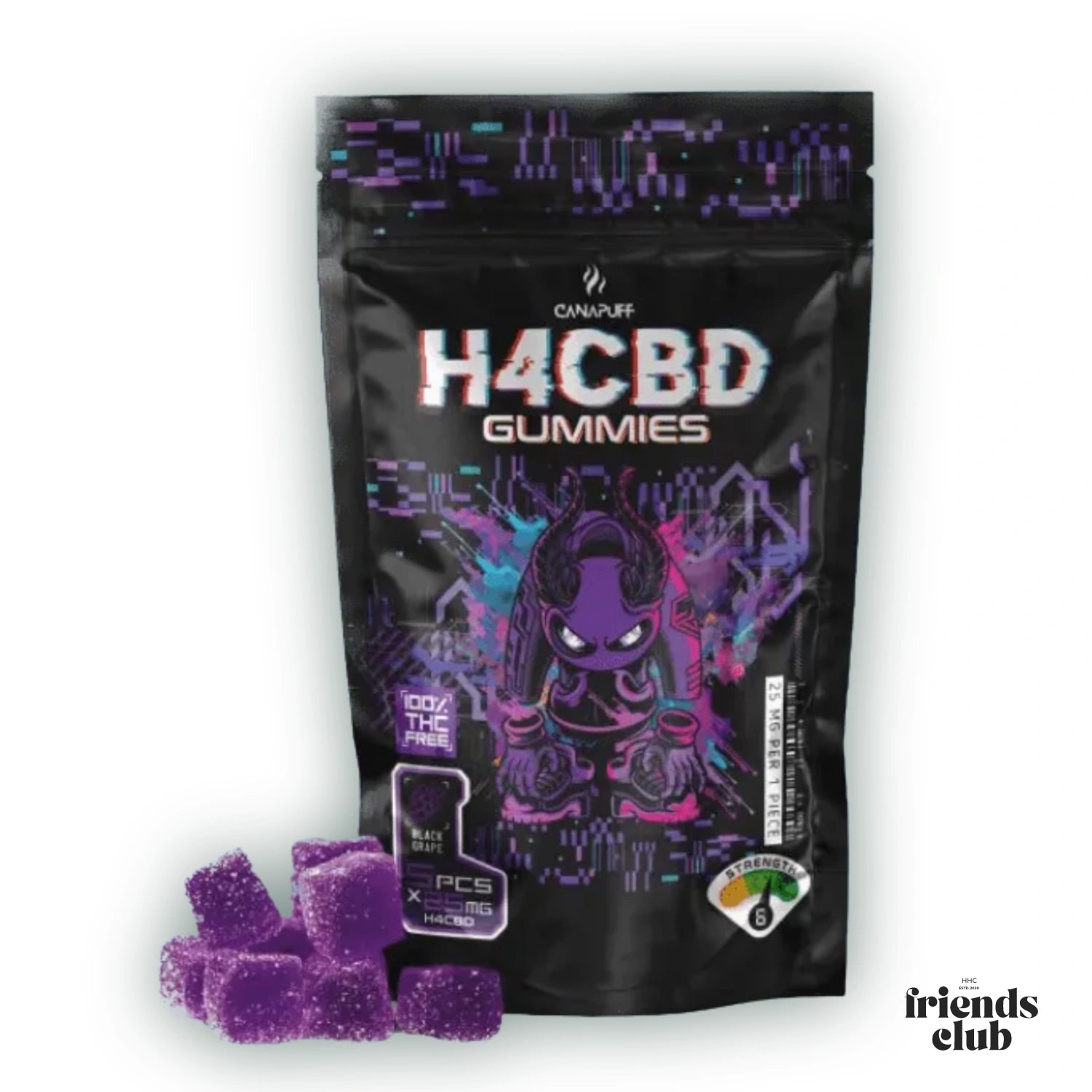 H4CBD Gummibeertjes - Black Grape - hhcfriends