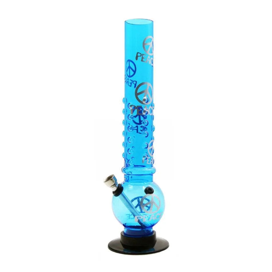 Acrylic bong with peace print 32cm