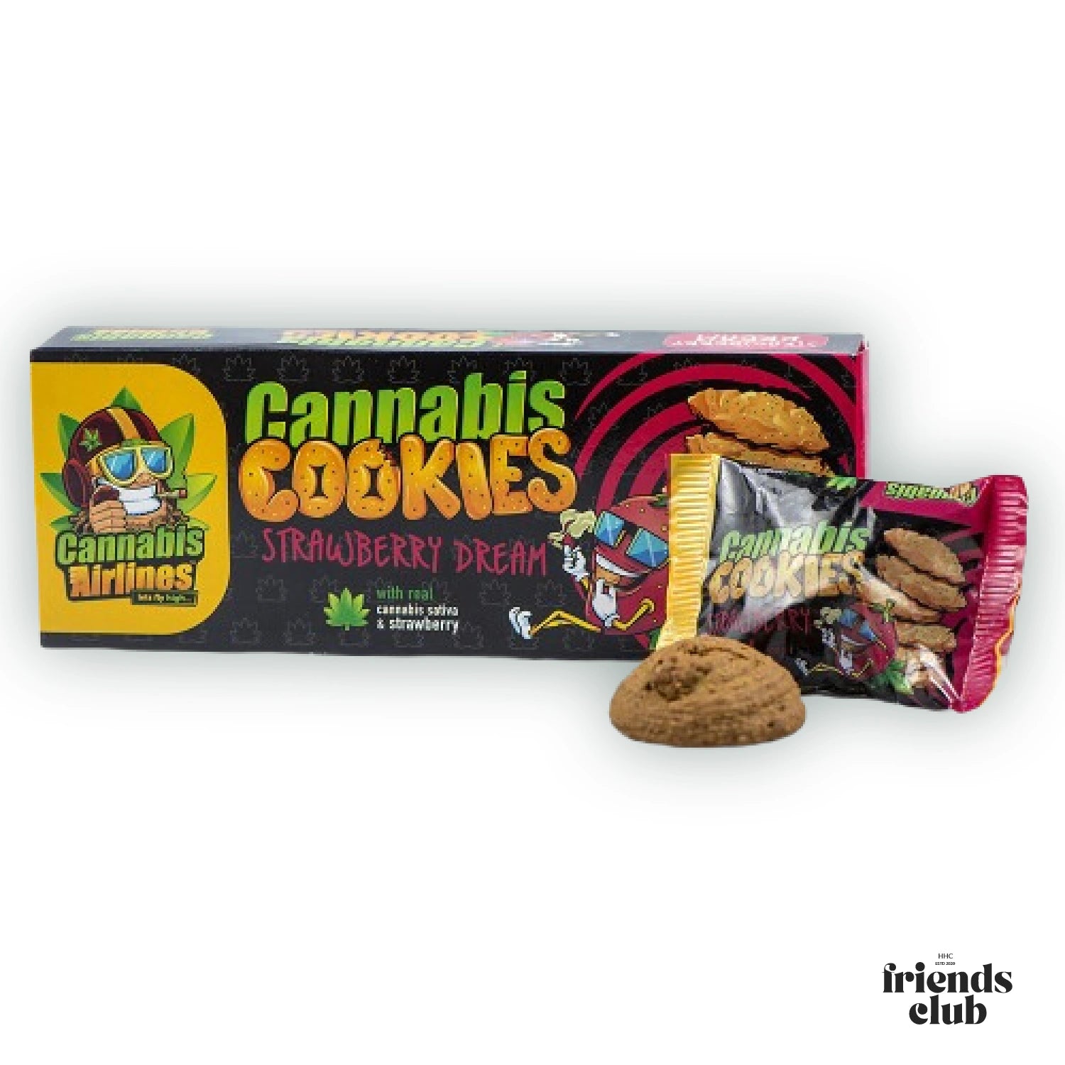Cannabis Cookies Strawberry DREAM 1 unidad-HHCFriends