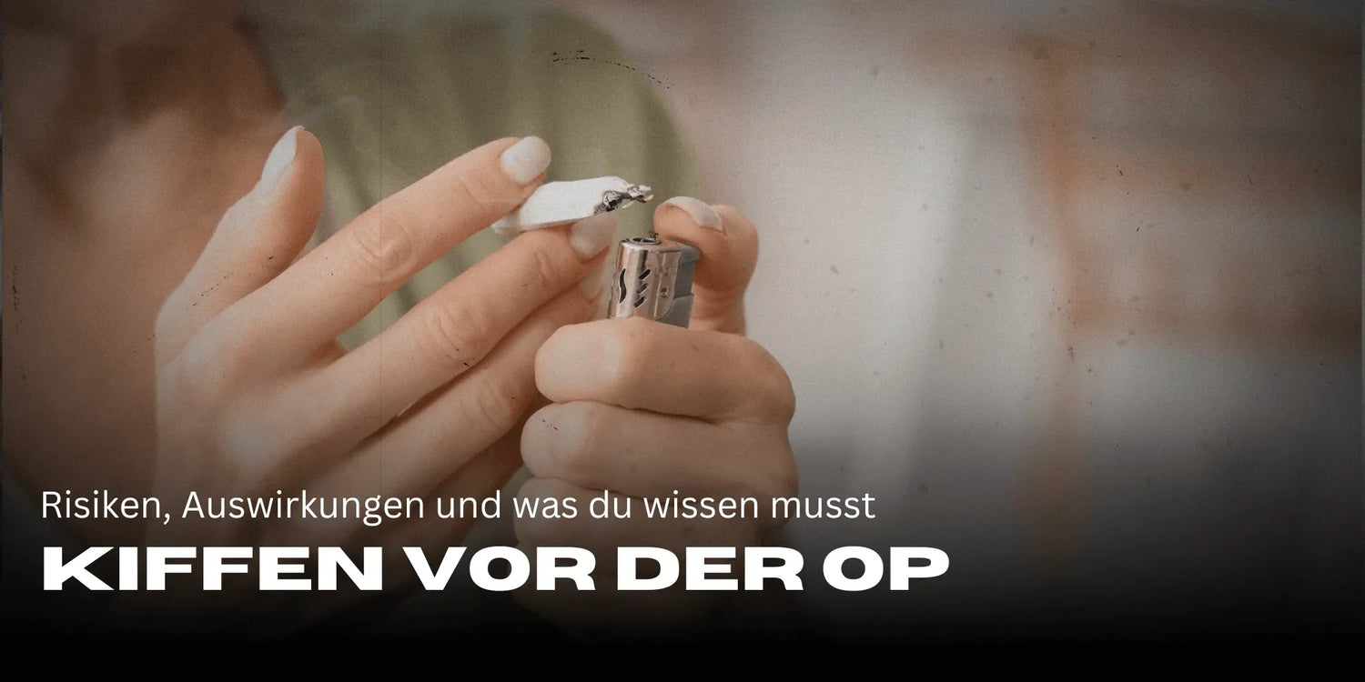 Fumer avant une opération, femme qui allume un Joint