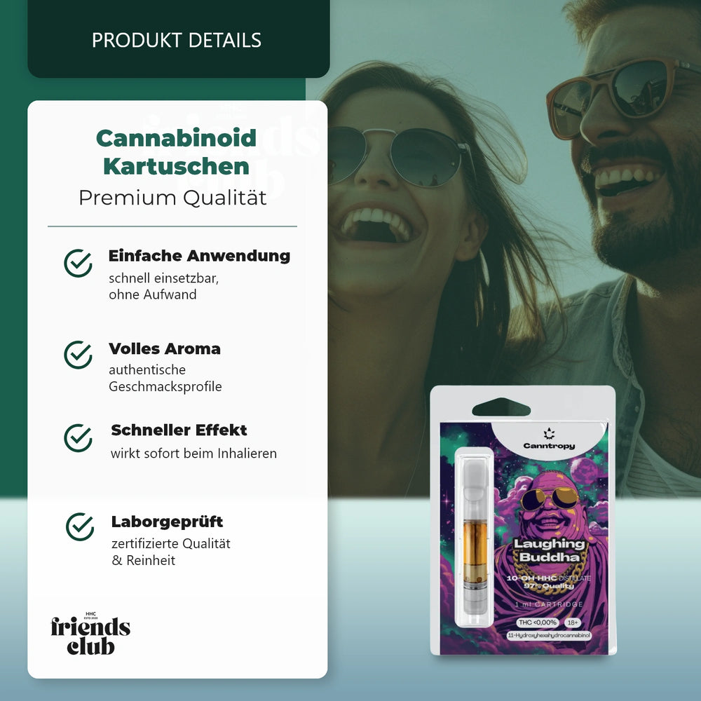 Cumpără 10 OH Cartuș Laughing Buddha 97% HHC 1ml - Smagro GmbH