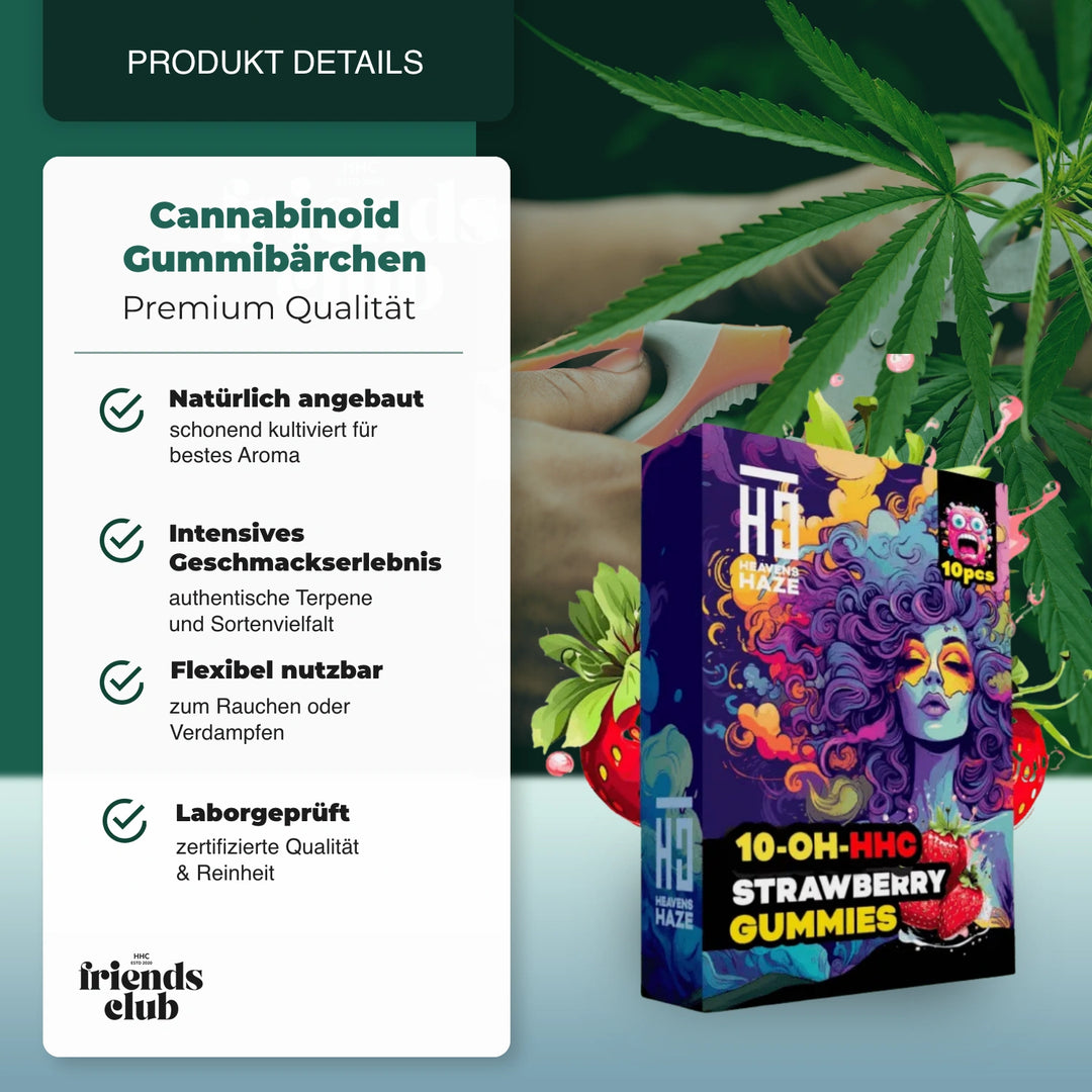 10-OH Gummies Căpșuni 10 bucăți