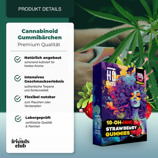 10-OH Gummies Căpșuni 10 bucăți