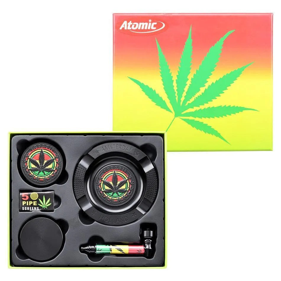 Set complet Grinder Leaf Rasta 4 piese.