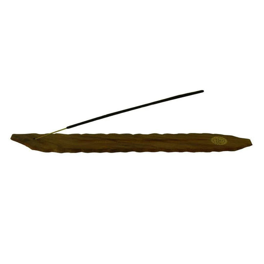 Suport din lemn pentru bețișoare parfumate în formă de frunză