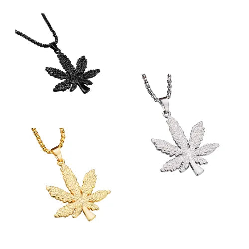 Lanț cu frunză de canabis