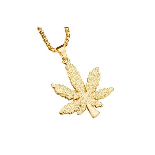 Chain with hemp leaf