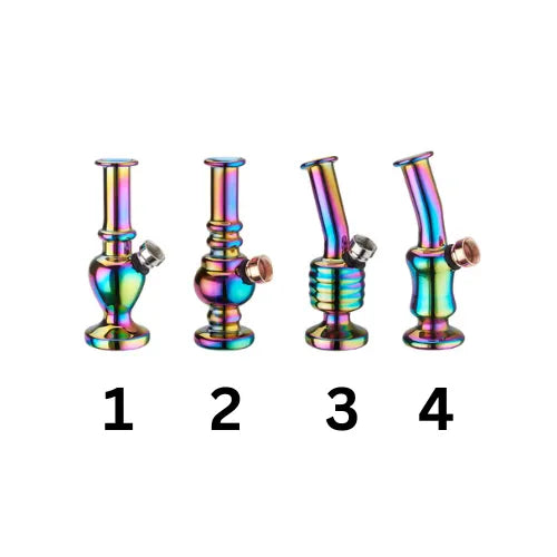 Mini Bong din sticlă Rainbow 12,5 cm