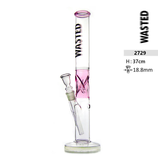 Bong din sticlă Wasted – Ediția Pink Ice 37 cm
