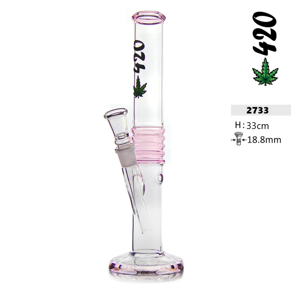 Glasbong 420 Baby Pink - 33cm-HHCFriends