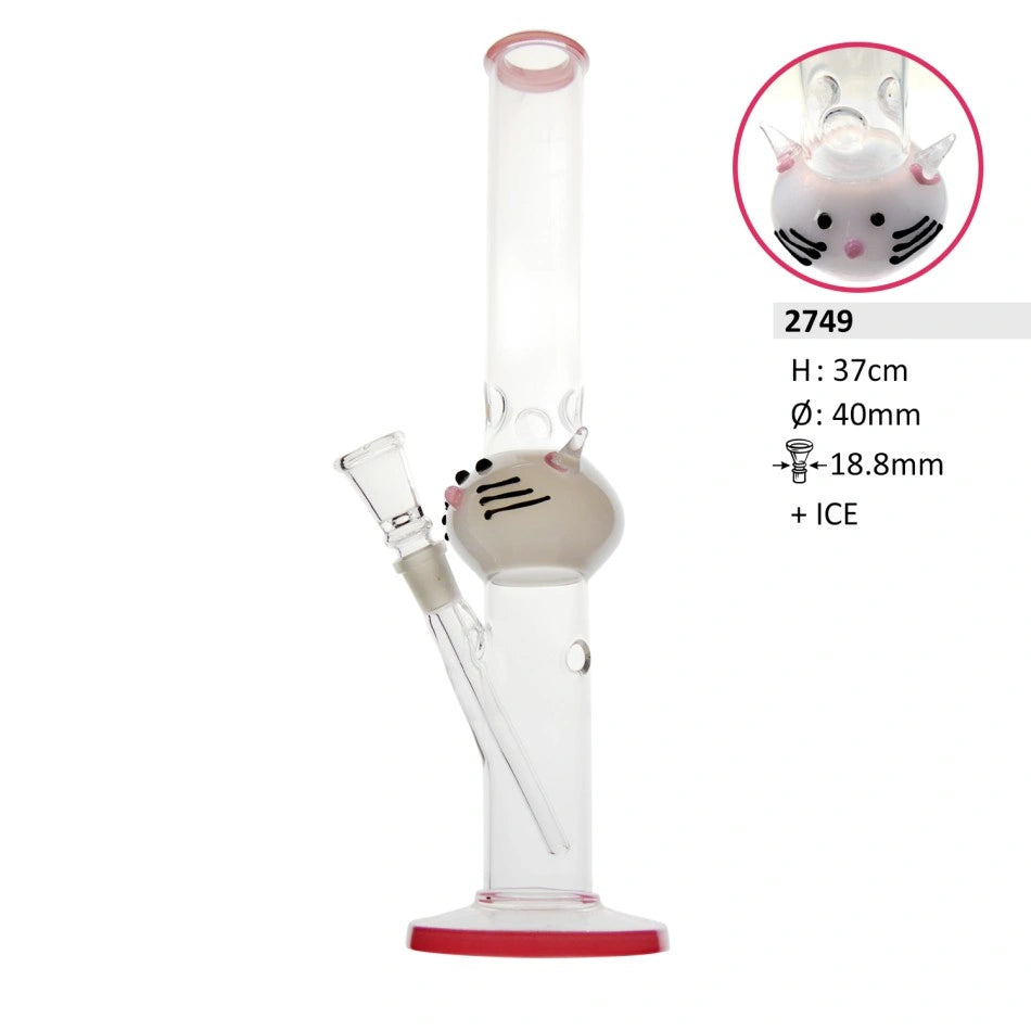 Glass bong Cat with ice - 37cm-HHCFriends