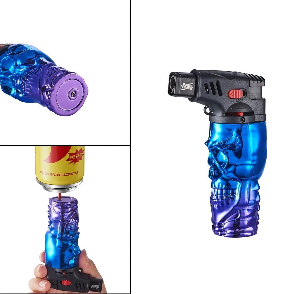 Brichetă Skull cu flacără jet