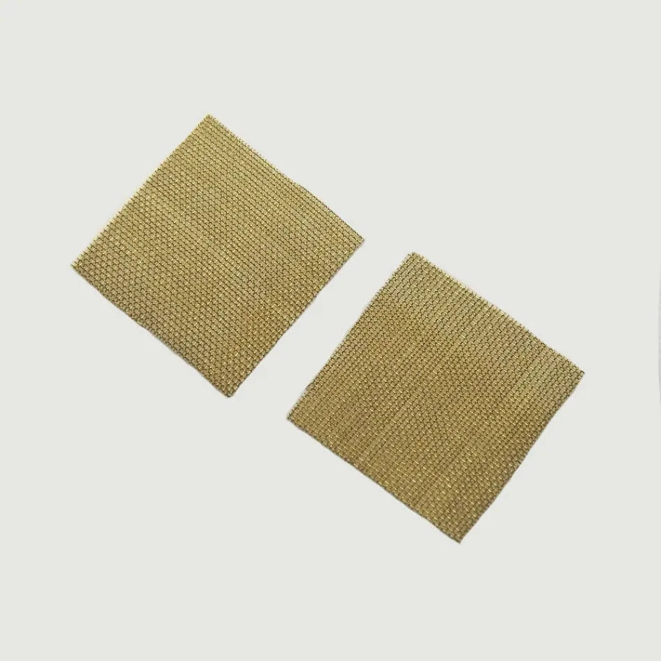 4 filtros finos de latón cuadrados sueltos de 25 mm