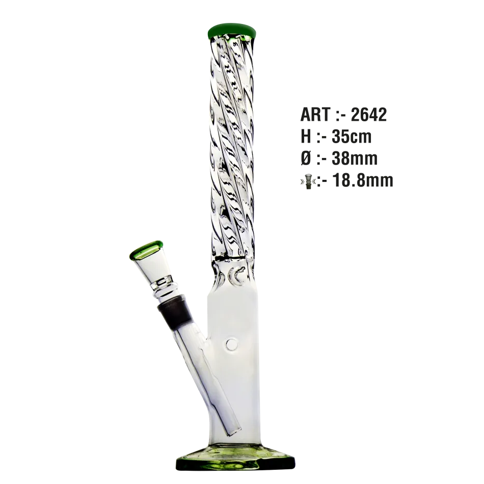 Bong din sticlă Twister 35cm
