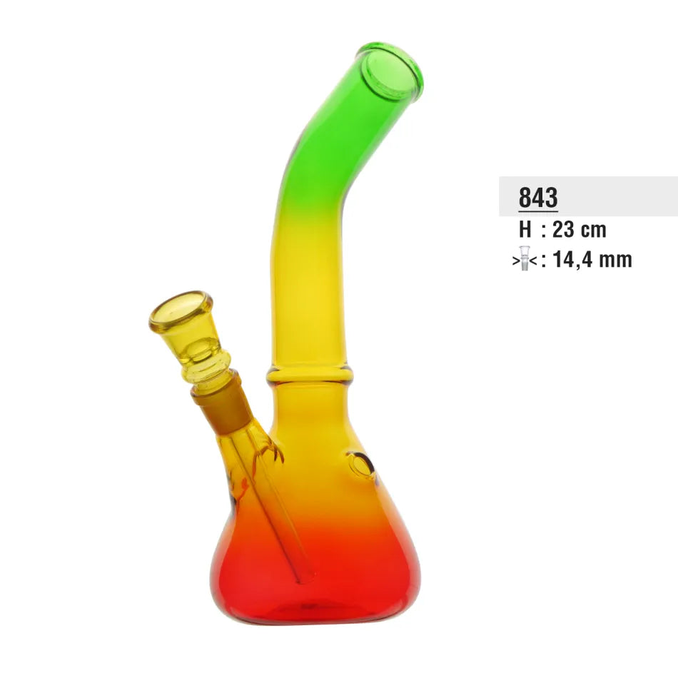 Bullet Bong din sticlă Reggae 23cm