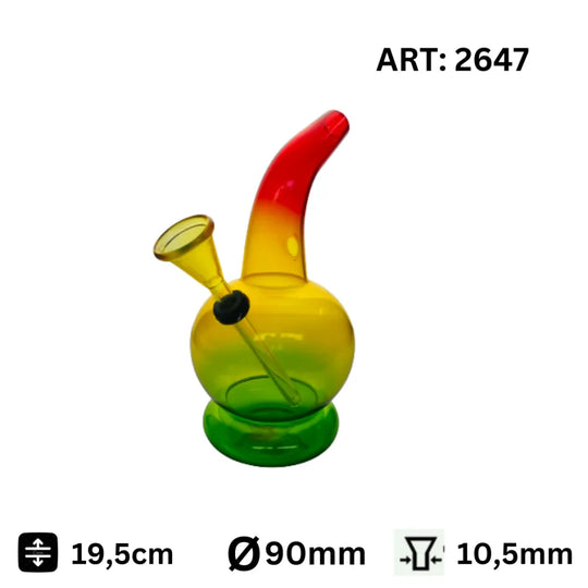 Bong din sticlă Rasta 19,5 cm