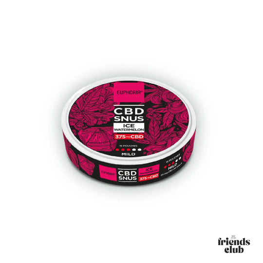 Euphoria CBD SNUS Ice Watermelon 375 mg (15 x 25 mg)-HHCPrieteni