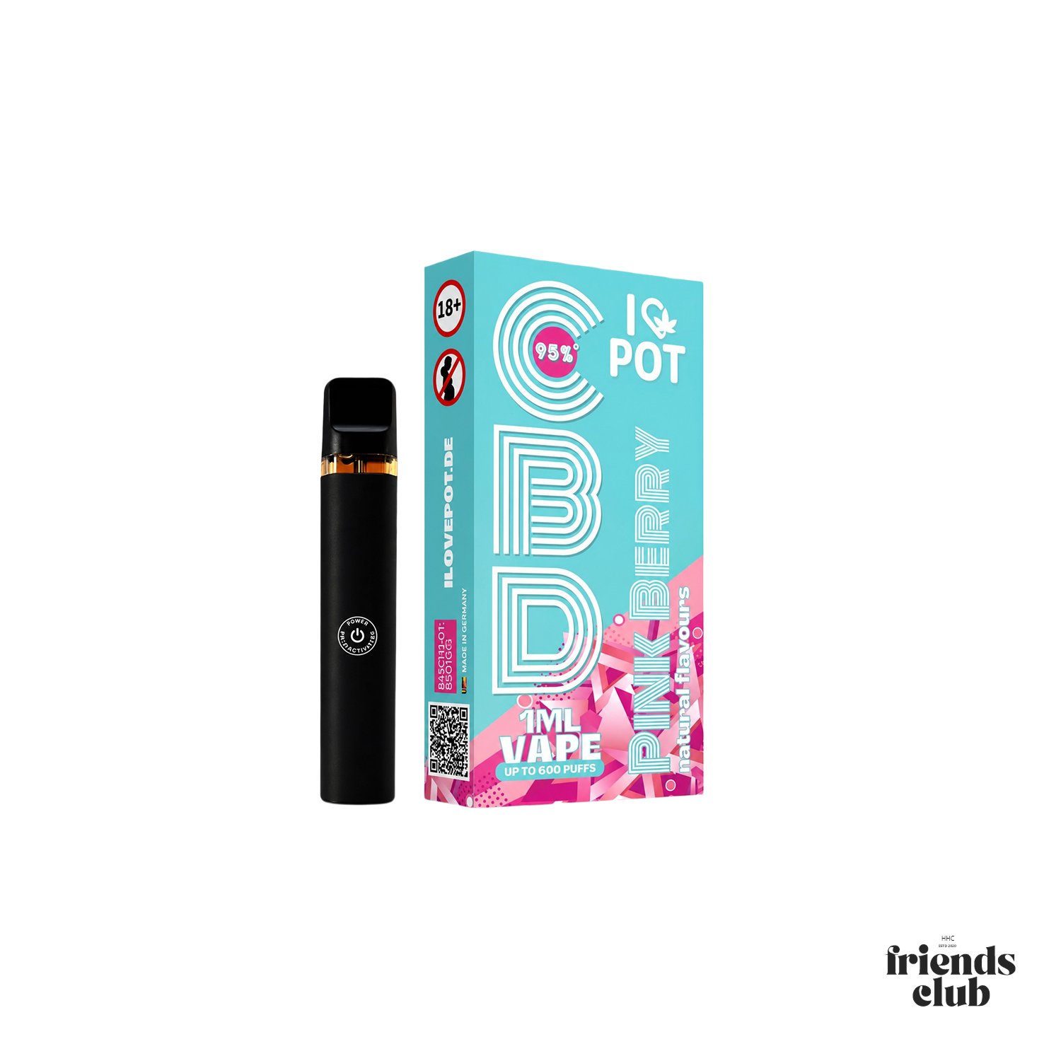 CBD Vape Pink Berry 1ml