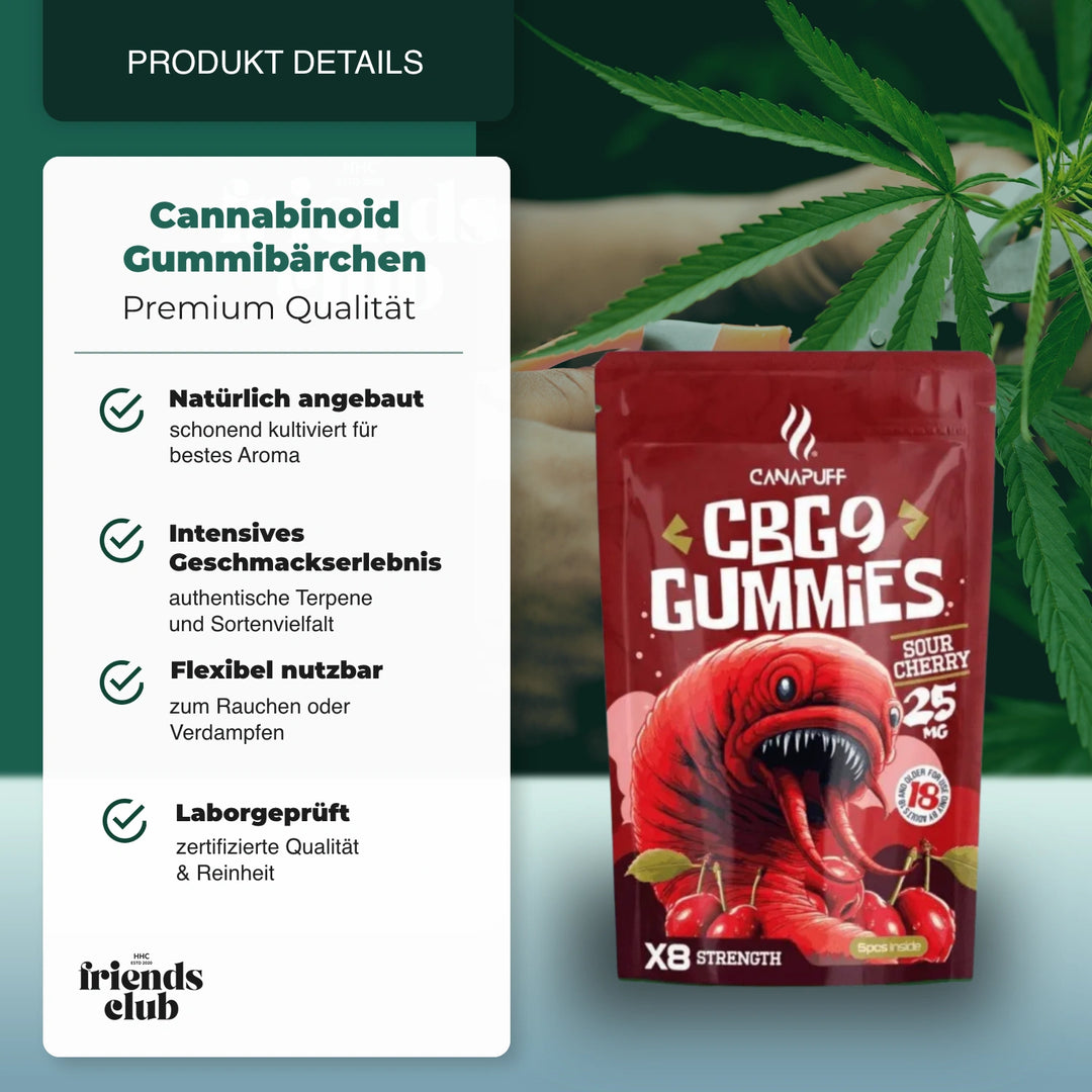 CBG9 Gummies Cireașă acrișoară 5 bucăți