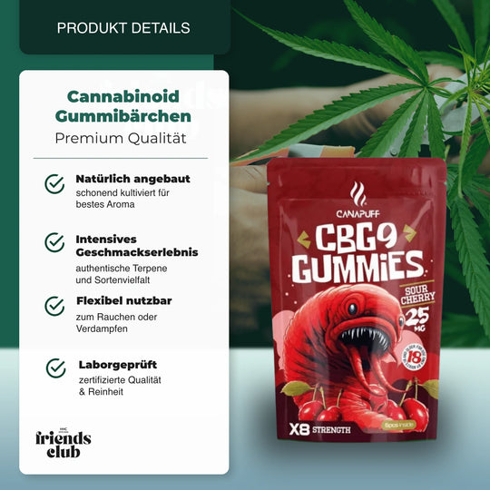 CBG9 Gummies Cireașă acrișoară 5 bucăți