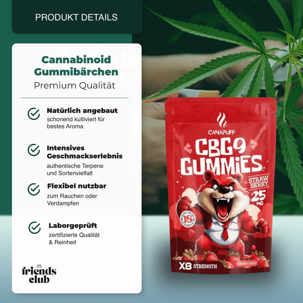 CBG9 Gummies Căpșuni 5 bucăți